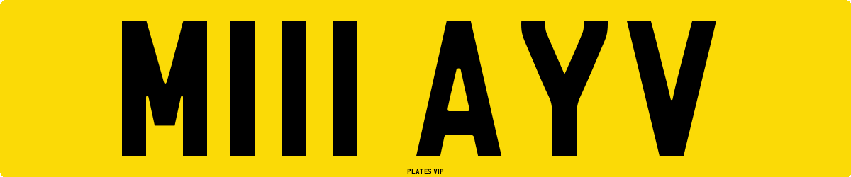 M111 AYV Number Plate