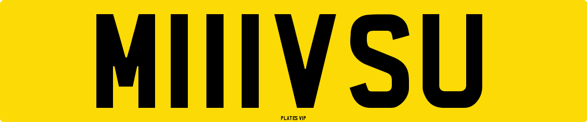 M111 VS U Number Plate