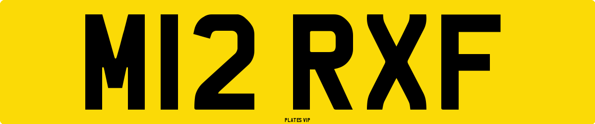 M12 RXF Number Plate