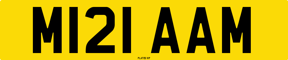 M121 AAM Number Plate