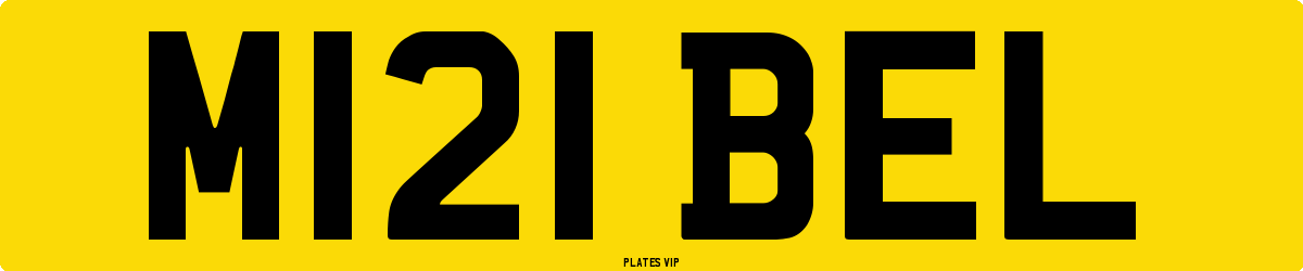 M121 BEL Number Plate