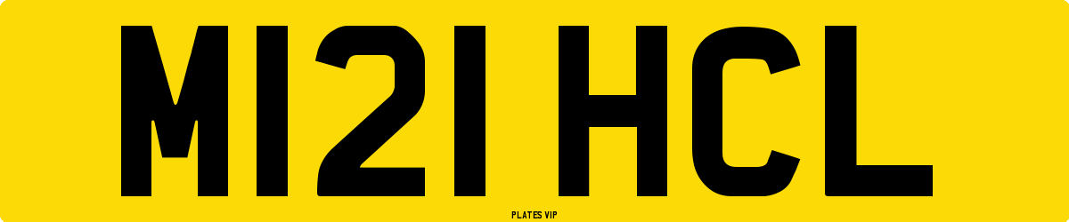 M121 HCL Number Plate