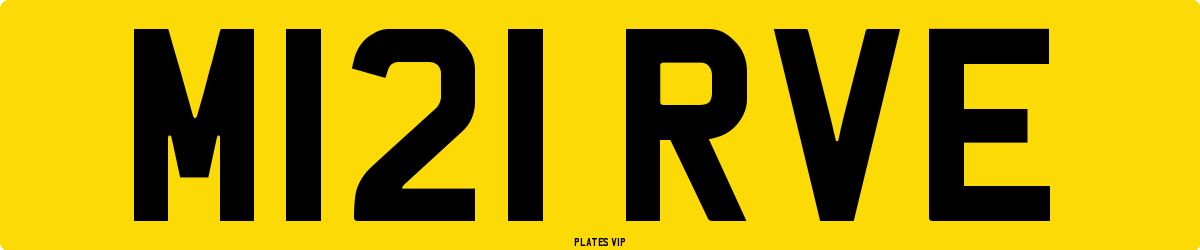 M121 RVE Number Plate