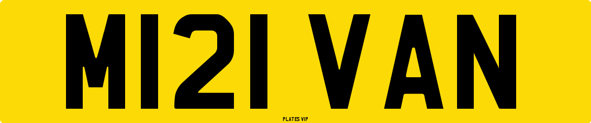 M121 VAN Number Plate