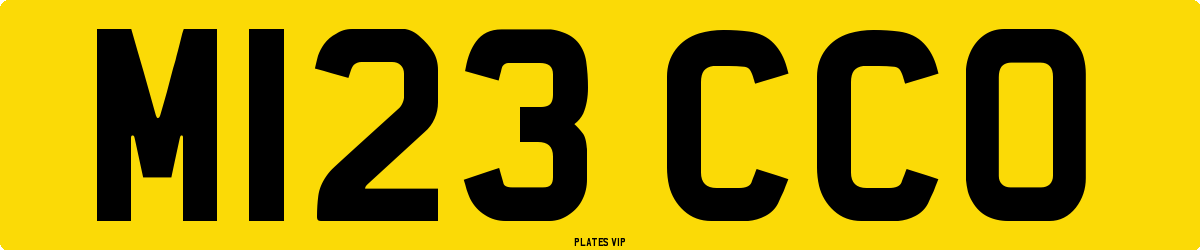 M123 CCO Number Plate