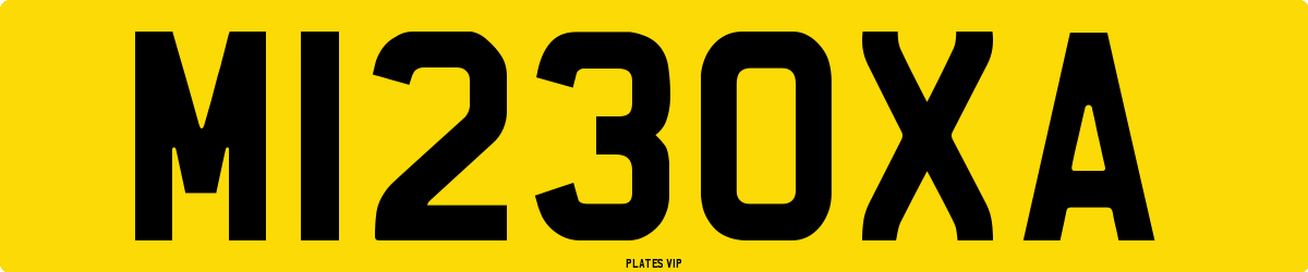 M123OXA Number Plate