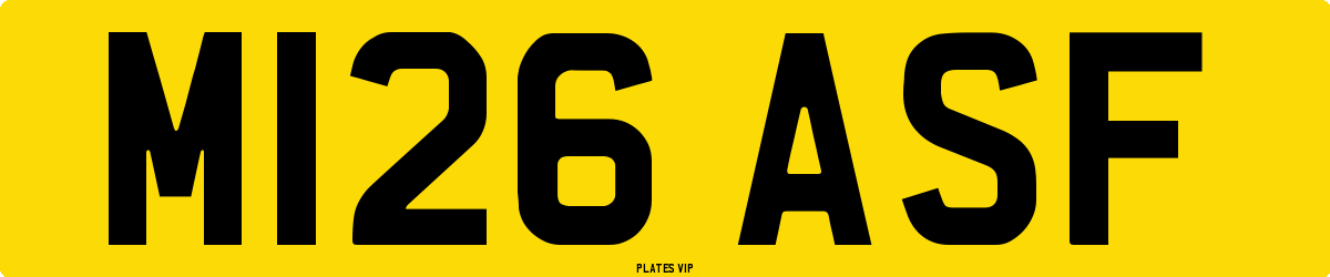 M126 ASF Number Plate
