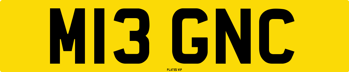 M13 GNC Number Plate