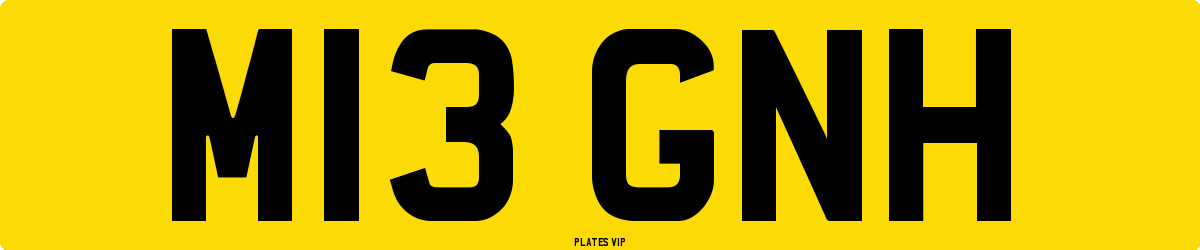 M13 GNH Number Plate