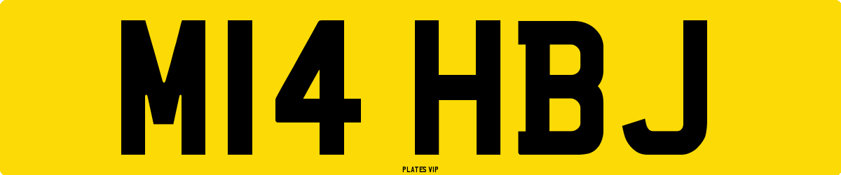M14 HBJ Number Plate
