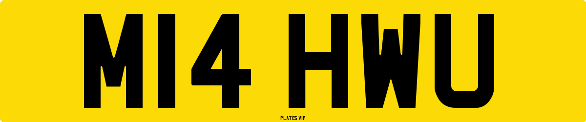 M14 HWU Number Plate