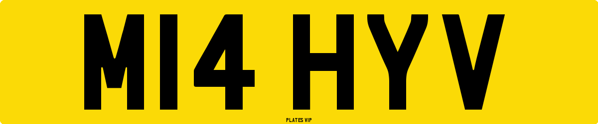 M14 HYV Number Plate