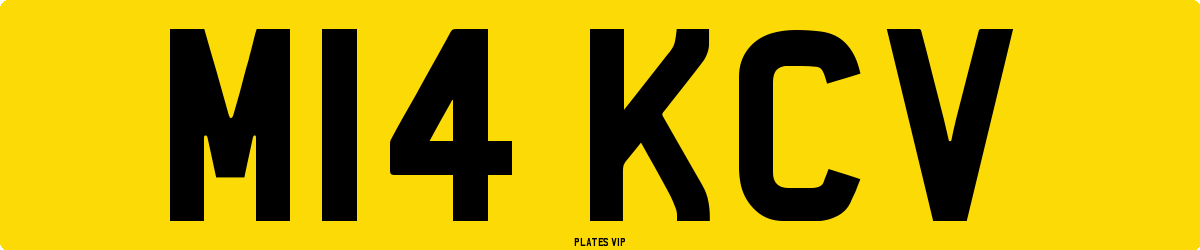 M14 KCV Number Plate