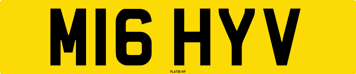 M16 HYV Number Plate