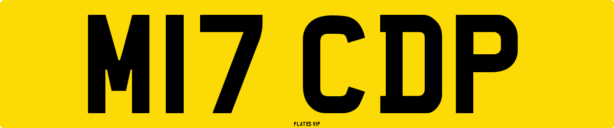 M17 CDP Number Plate