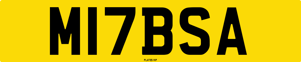 M17BSA Number Plate