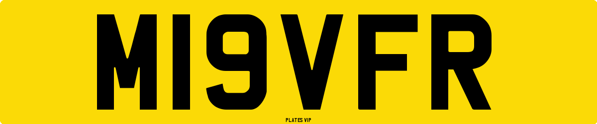 M19VFR Number Plate