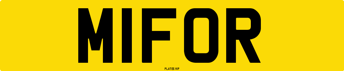 M1FOR Number Plate
