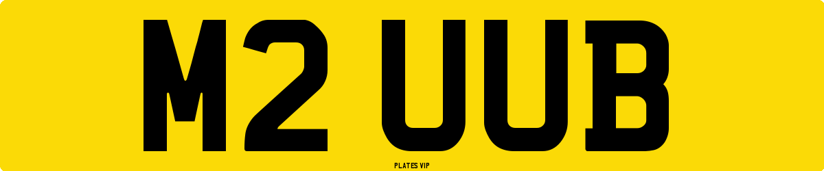 M2 UUB Number Plate