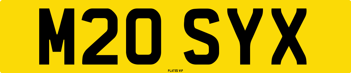 M20 SYX Number Plate