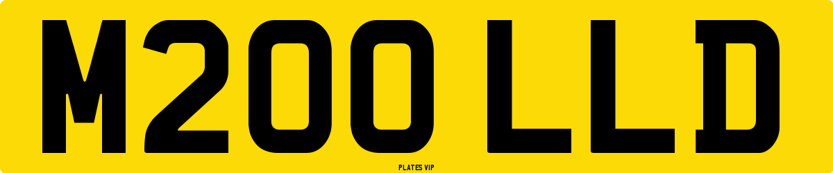 M200 LLD Number Plate