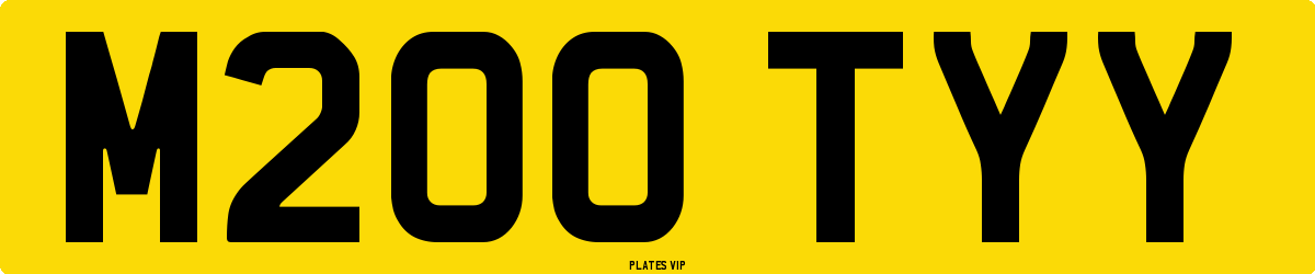 M200 TYY Number Plate