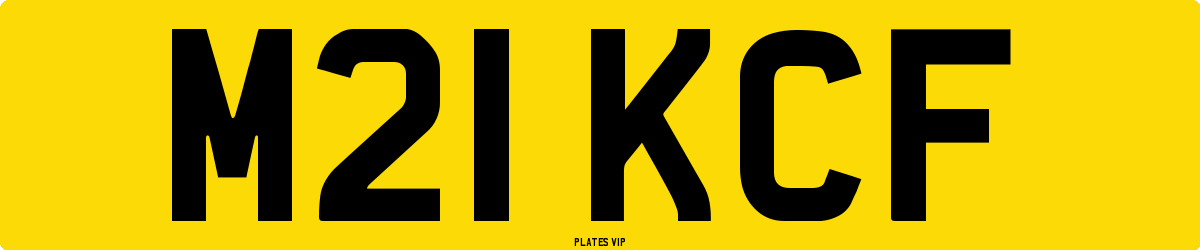 M21 KCF Number Plate