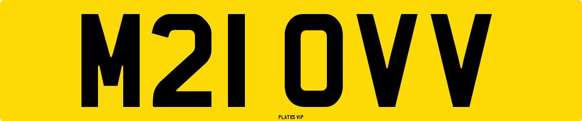 M21 OVV Number Plate