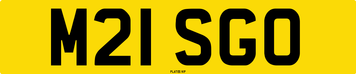M21 SGO Number Plate