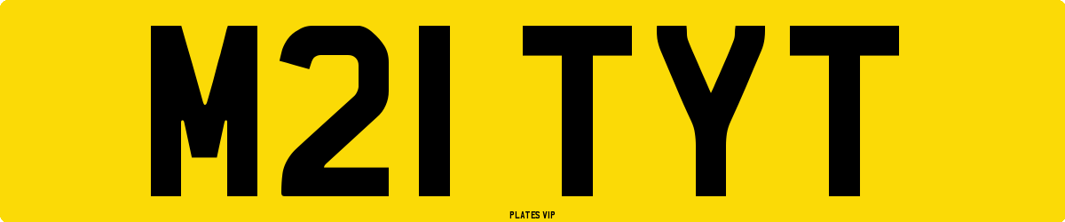 M21 TYT Number Plate