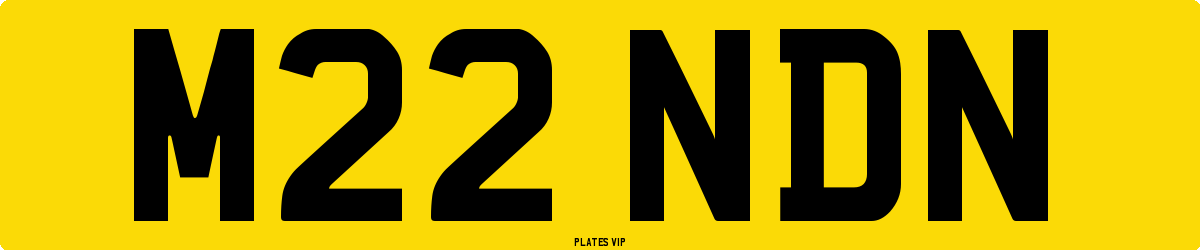 M22 NDN Number Plate