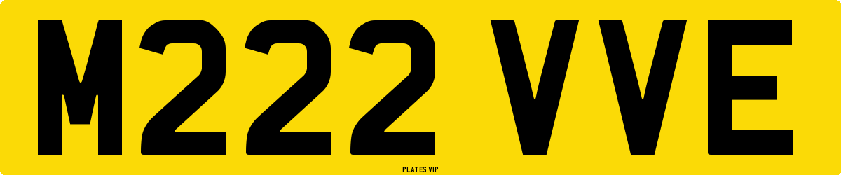 M222 VVE Number Plate