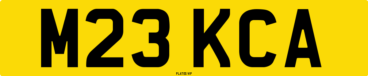 M23 KCA Number Plate