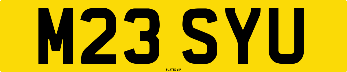 M23 SYU Number Plate