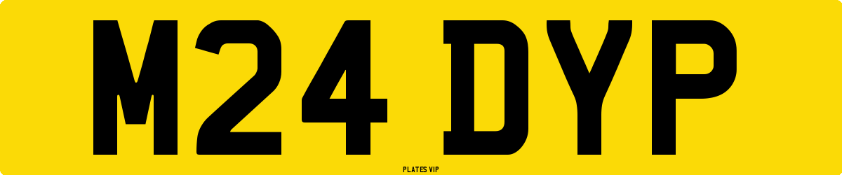 M24 DYP Number Plate