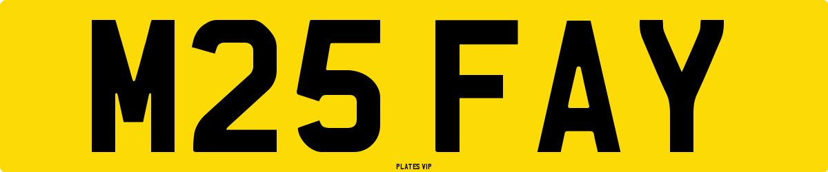 M25 FAY Number Plate