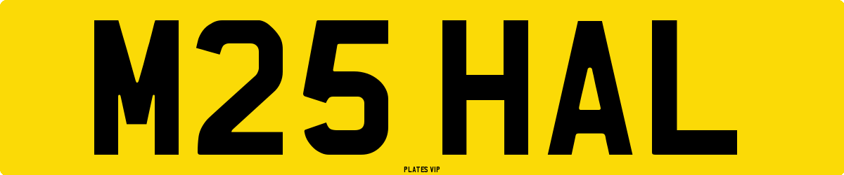 M25 HAL Number Plate