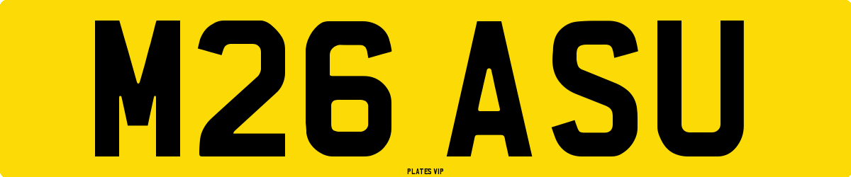 M26 ASU Number Plate