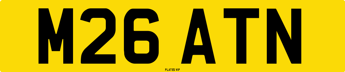 M26 ATN Number Plate
