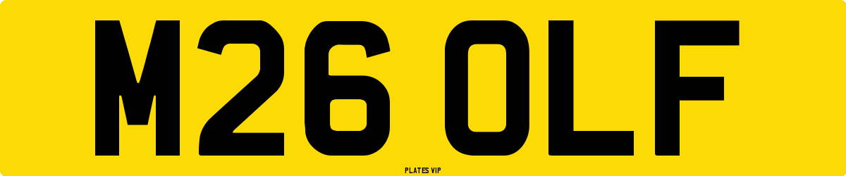 M26 OLF Number Plate