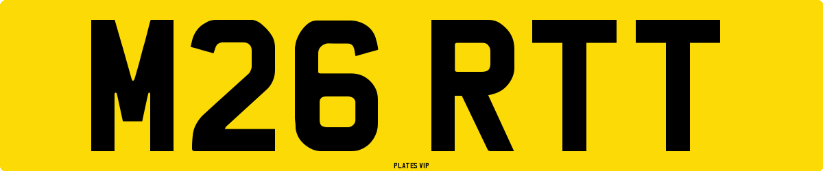 M26 RTT Number Plate