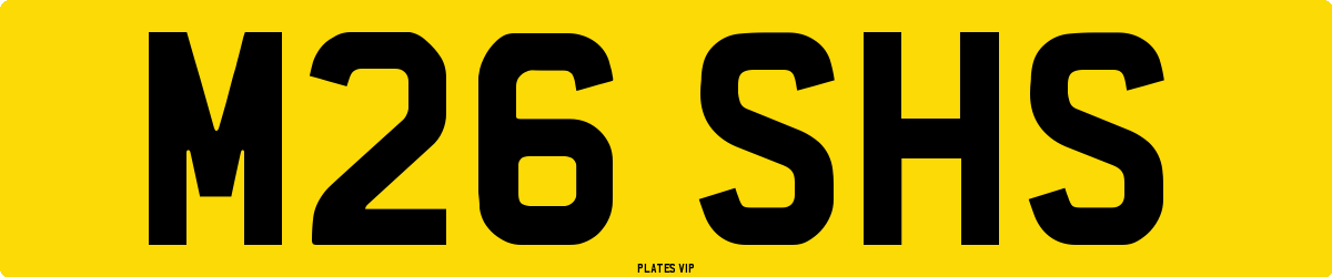 M26 SHS Number Plate