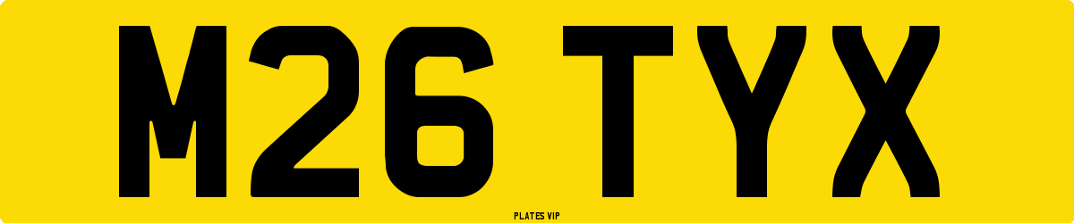 M26 TYX Number Plate