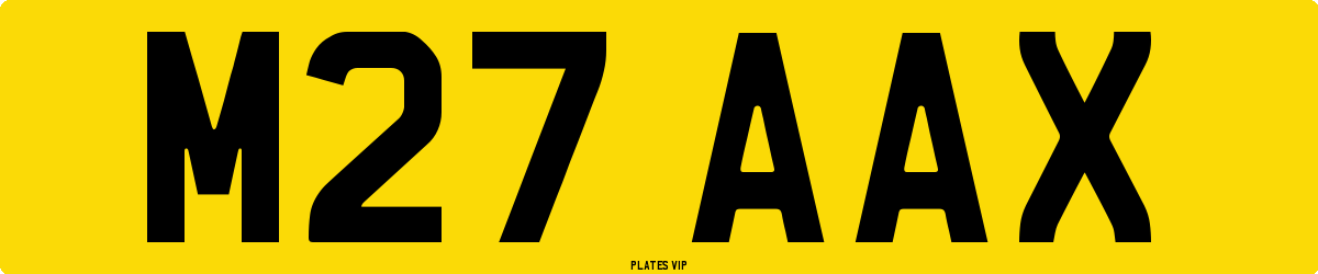 M27 AAX Number Plate