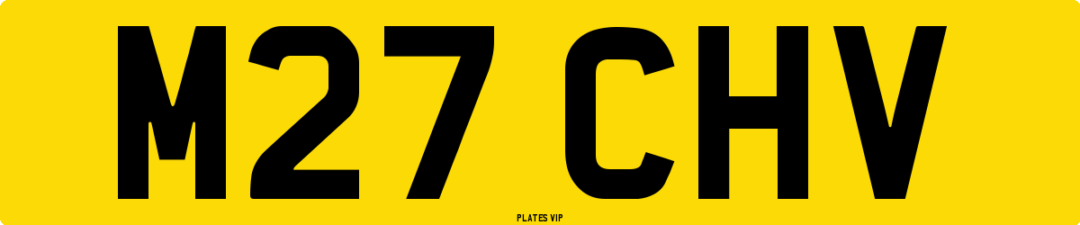 M27 CHV Number Plate