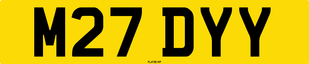 M27 DYY Number Plate