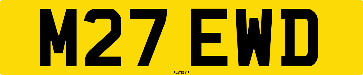 M27 EWD Number Plate