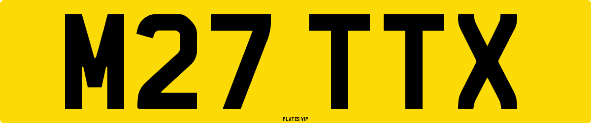 M27 TTX Number Plate