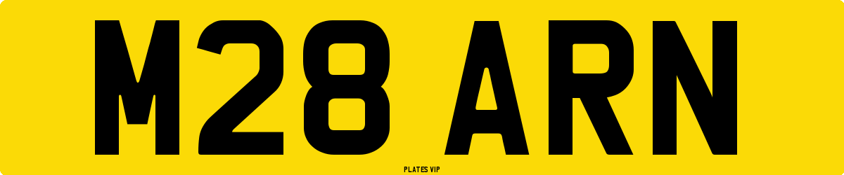 M28 ARN Number Plate