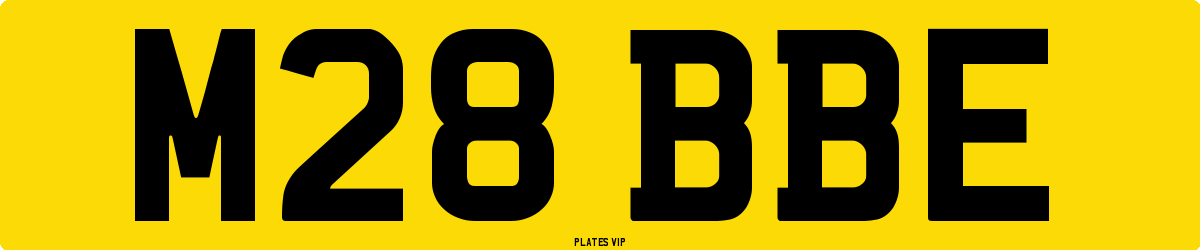 M28 BBE Number Plate